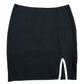River Island Black Ribbed Skirt UK Large Women's Knee Length High Waist Ribbed