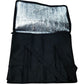 Insulated Food Carrier Bag Black Zippered Cooler Tote With Handles 30x30x30cm