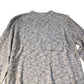 Sweater Knit Top Long Sleeve Crew Neck Pocket Popcorn Small