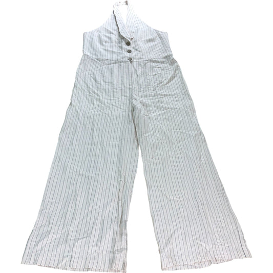 River Island Jumpsuit UK16 Women's Striped Halter Neck Wide Leg Casual Fashion