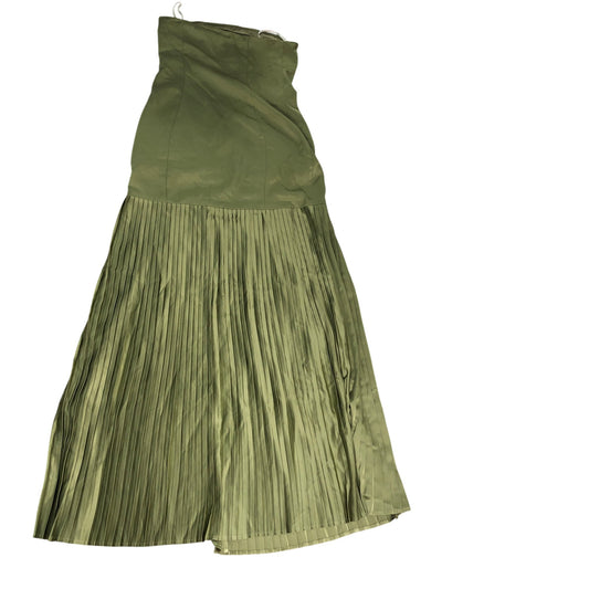 Club London Women's Pleated Maxi Dress UK10 Olive Green Elegant Evening Wear