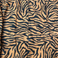Tiger Print Blouse Women's Loose Fit Long Sleeve Size UK10 Viscose Casual Top