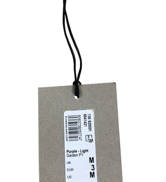 Rivers Island Purple Light Garden Pattern Skirt M Women's Pleated Style