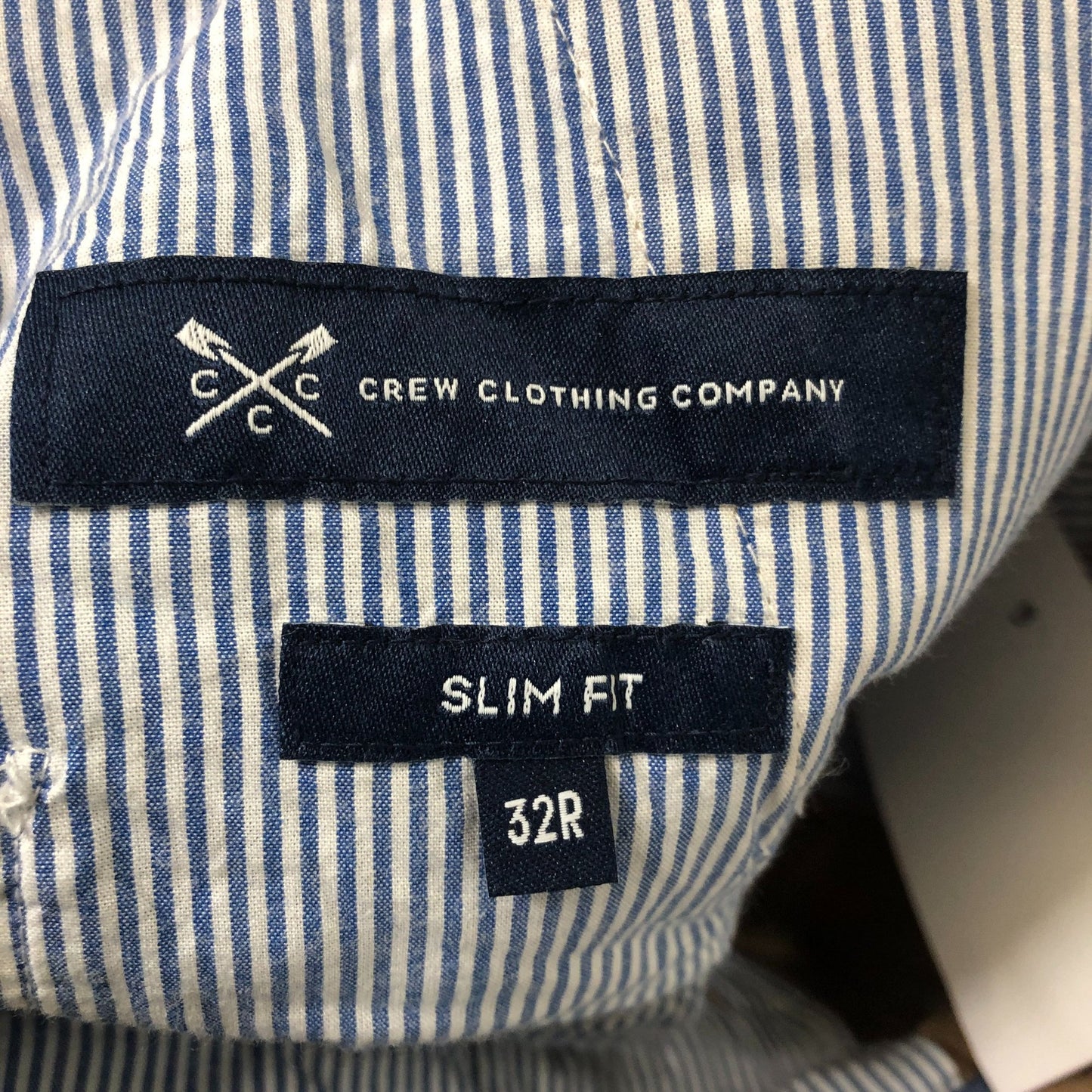 Crew Clothing Company Slim Fit Chinos 32R Men's Casual Trousers Brown