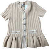 River Island Short Sleeve Cardigan Women's Cream Knit Cardigan 9-10 Years