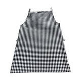 River Island Checked Smock Top Women's Gingham Pattern Black White Size Medium