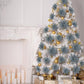 Glitter Poinsettia Christmas Ornaments Silver 3/4/6" 24 Piece Bundle