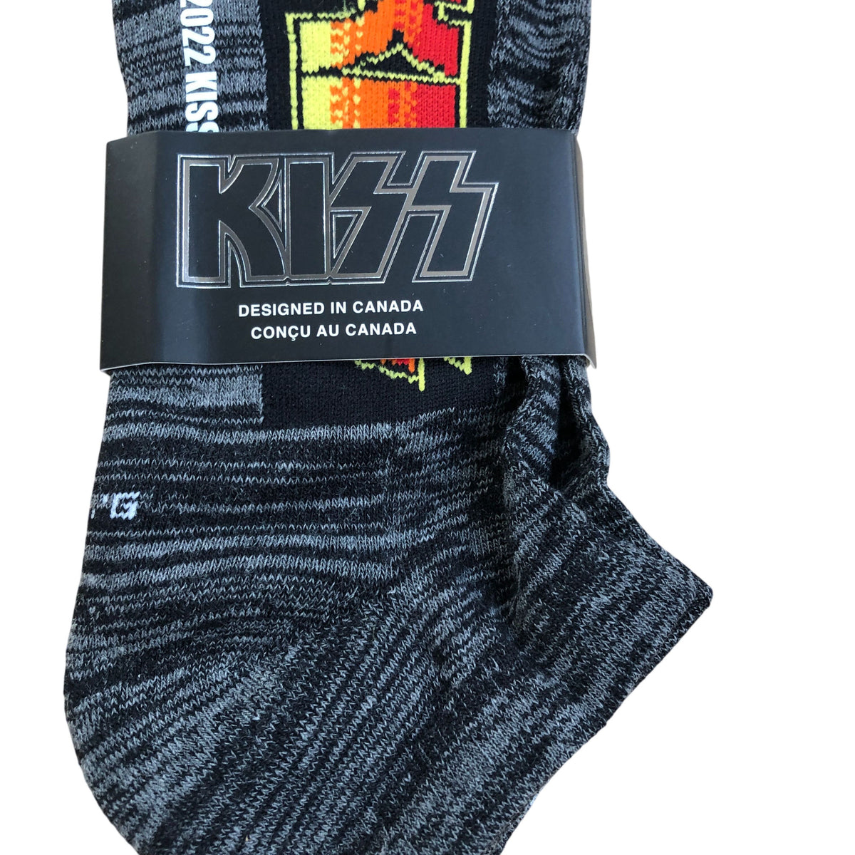 KISS Crew Socks L/G Men's 9-12 Women's 11-14 Black Cushioning Design