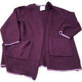 Women's Cardigan Burgundy Soft Knit with Pockets