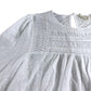 White Long Sleeve Blouse UK12 Women's Pleated Design Cotton Top