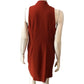 River Island Rust Sleeveless Dress UK 12 Women's Stylish V Neck With Buttons