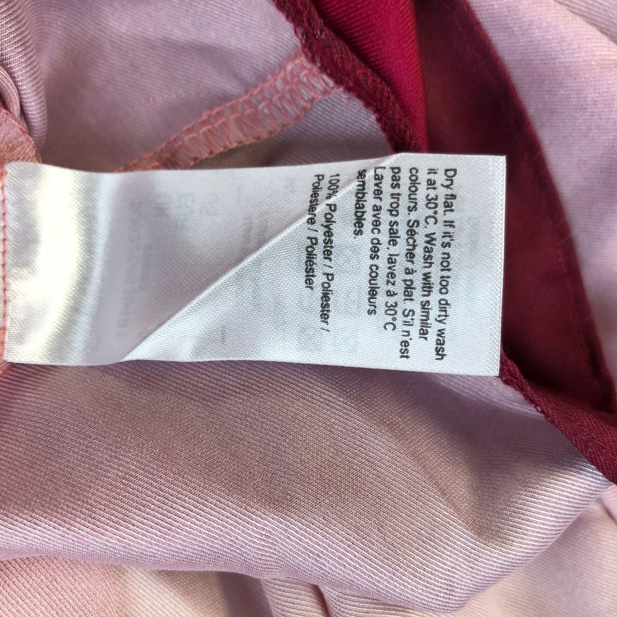River Island Gradient Collar Shirt UK8 Women's Long Sleeve Polyester Pink