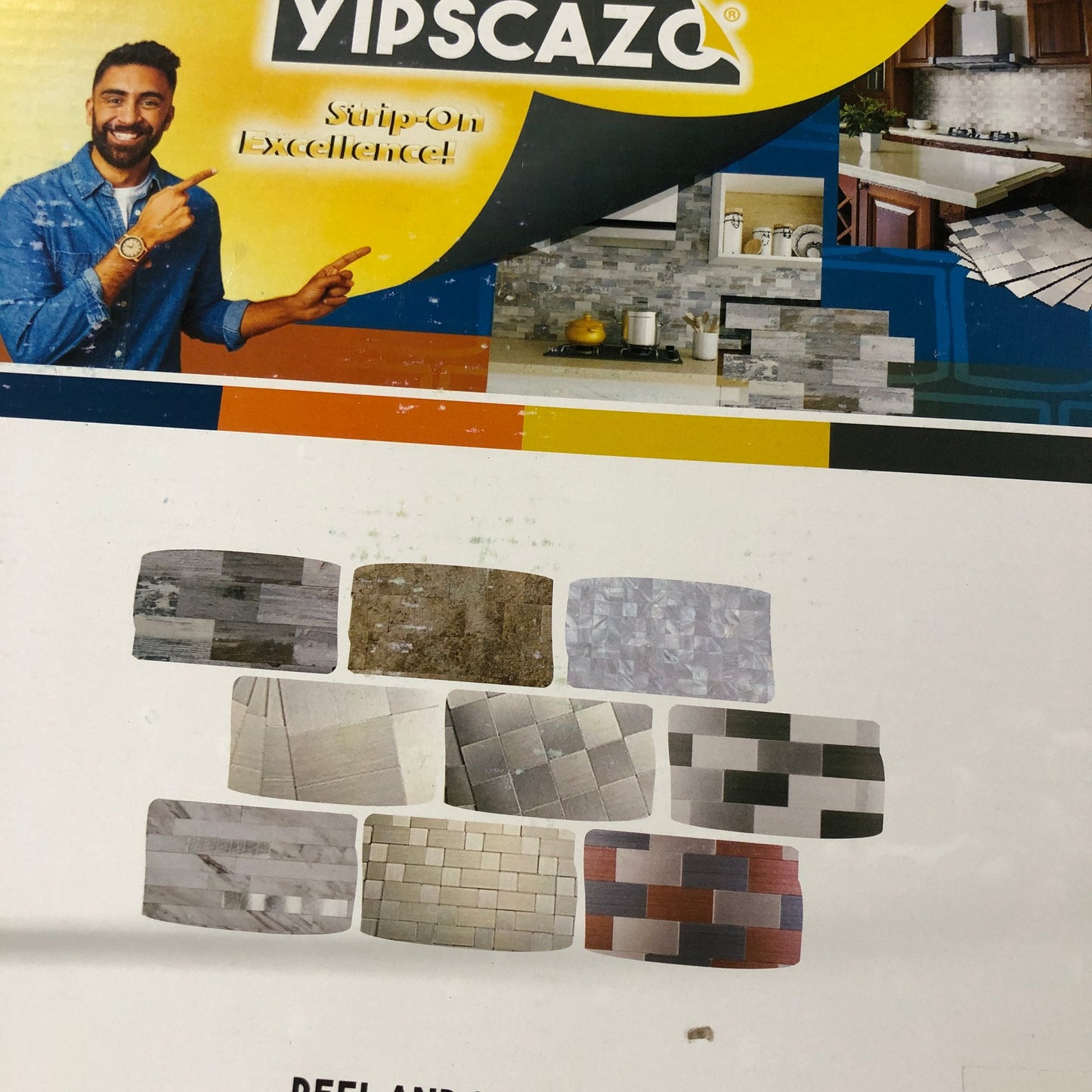 YIPSCAZO 5 Sheet Peel And Stick Tile 12 X 12 Waterproof Design Grey Mosaic