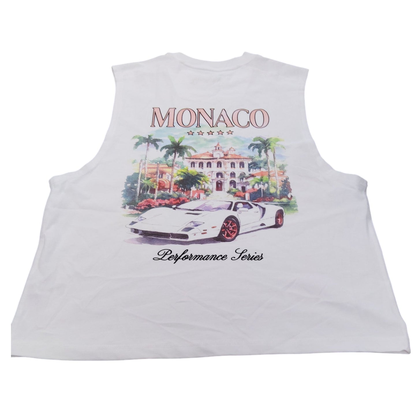 River Island Performance Series Men's White Sleeveless T-Shirt Size M Monaco
