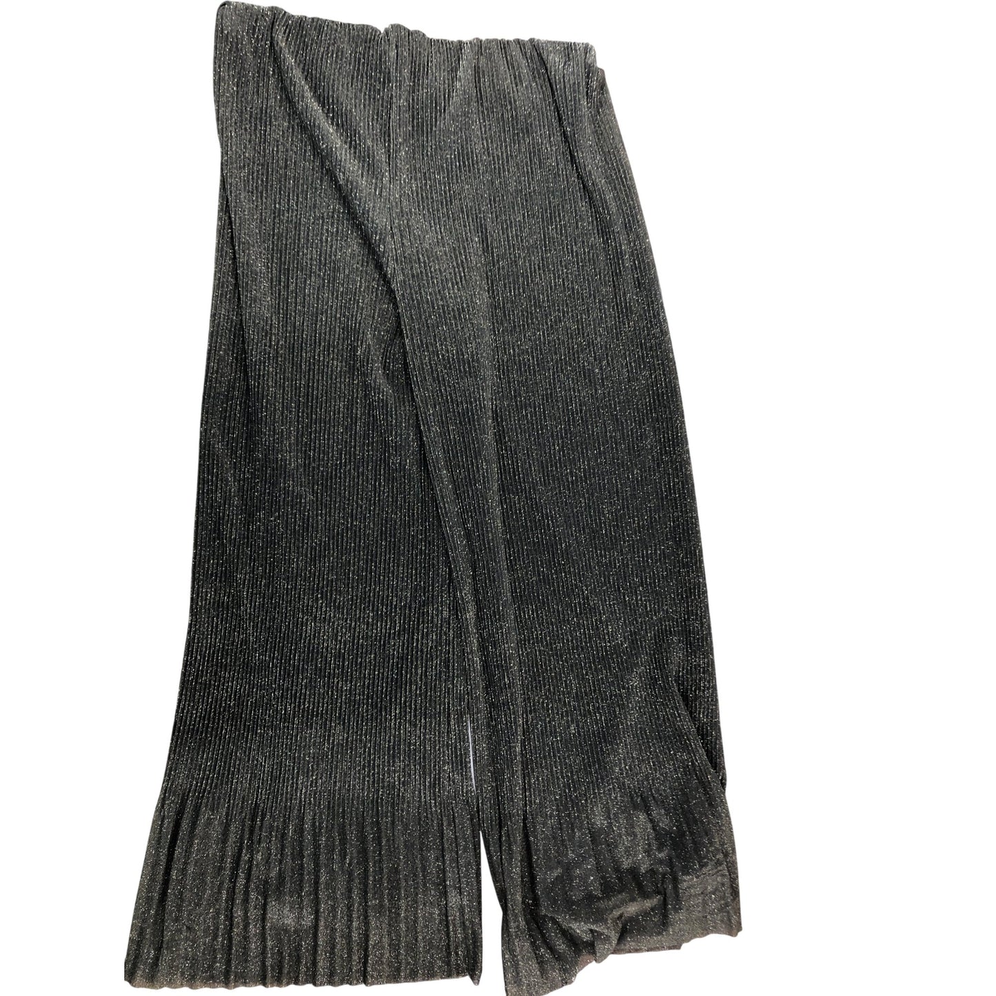 River Island Gold Wide Leg Trousers UK14 Women's Shimmer Flared Bottom Fashion