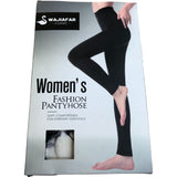 Wajiafar Classic Pantyhose Soft Comfortable Control Top Black/White Marble S