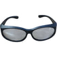 Face Shadow Fit Over Glasses Sunglasses UV Protection Black Design