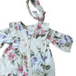 Baby Floral Print Playsuit 0-3 Months Girls Ruffle Sleeves Cotton