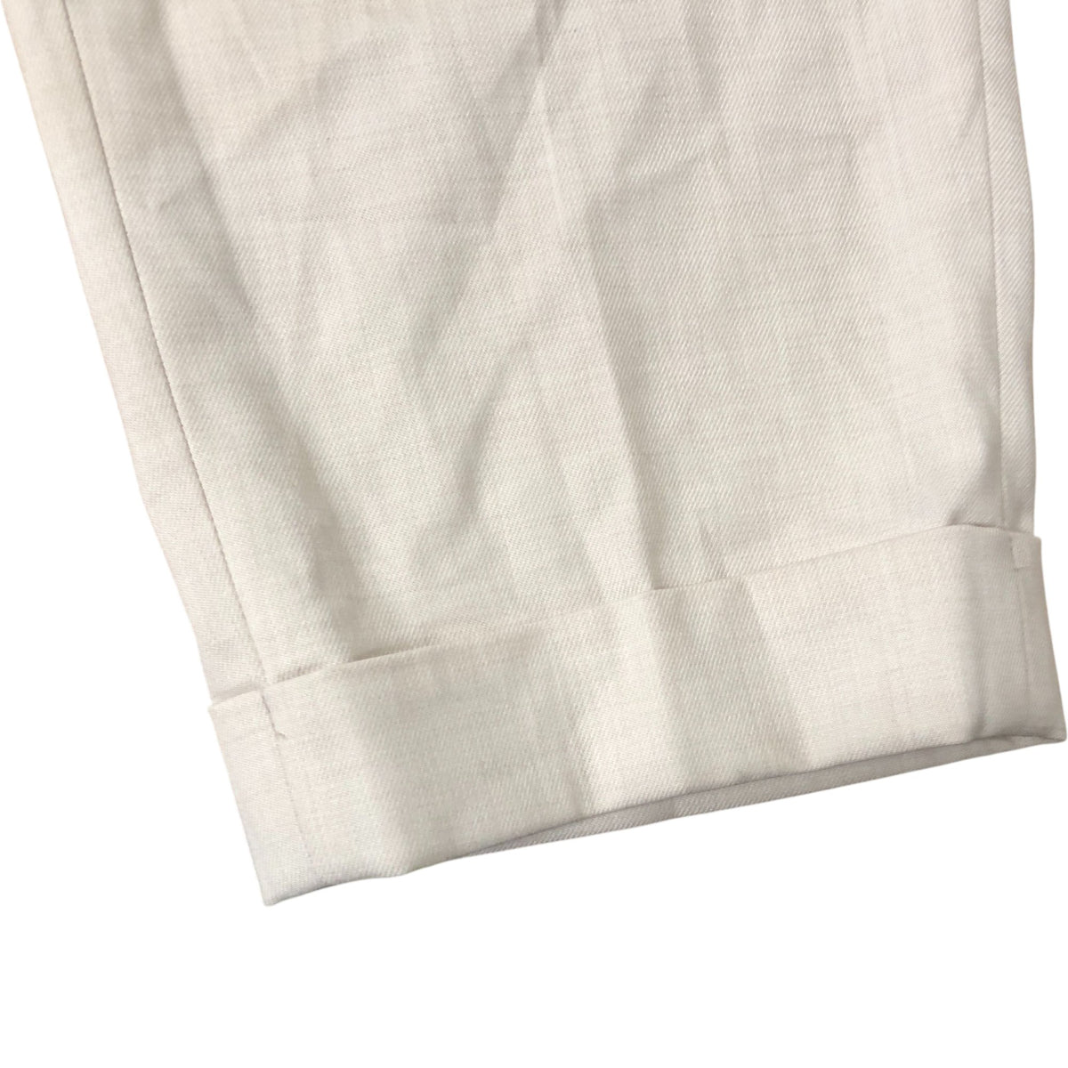 Men's Beige Tailored Fit Formal Style Trousers with Cuffs 36"