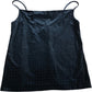 Velvet Camisole Top UK12 Women's Sparkle Sleeveless Black Classic
