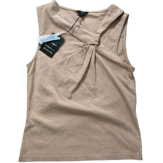 River Island Studio Knot Front Top Size 8 Women's Sleeveless Casual Blush Pink