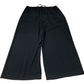 High Waisted Trousers UK 18 Unknown Women's Black Wide Leg