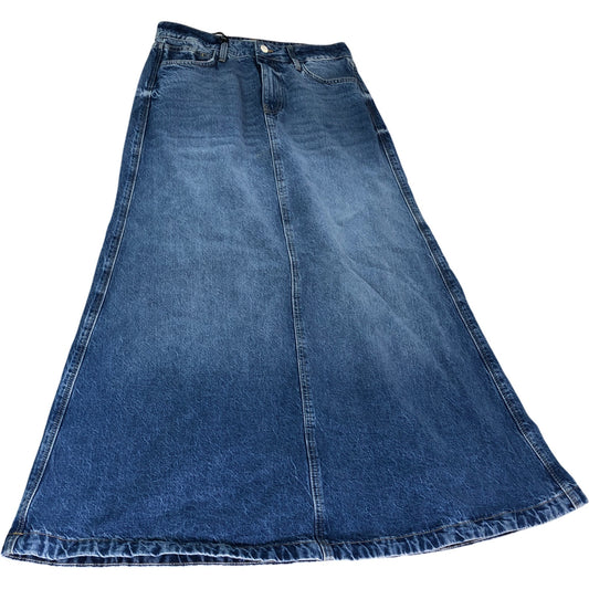 River Island Denim Skirt UK14 Women's A Line Midi Length