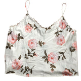 River Island Camisole Women's Floral Satin Top with Scalloped Edges Size 18