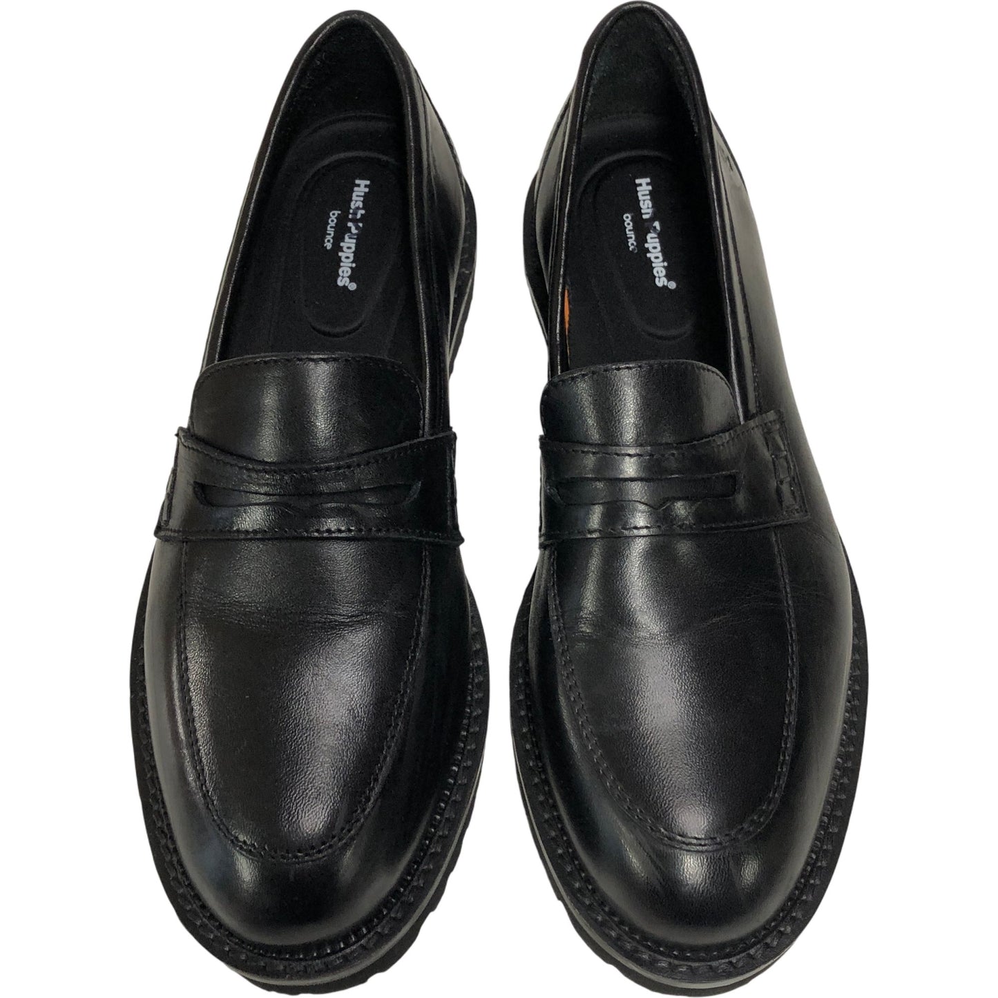 Hush Puppies ZeroG Loafers UK6 Women's Black Leather Casual Comfort Shoes