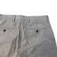 Beige Cotton Flax Blend Tailored Fit Trousers 32"