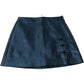 River Island Black Faux Leather Mini Skirt UK 8 Women's Stylish Design