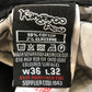 Kangaroo Poo W36 L32 Men's Black Slim Fit Jeans 98 Cotton 2 Elastane