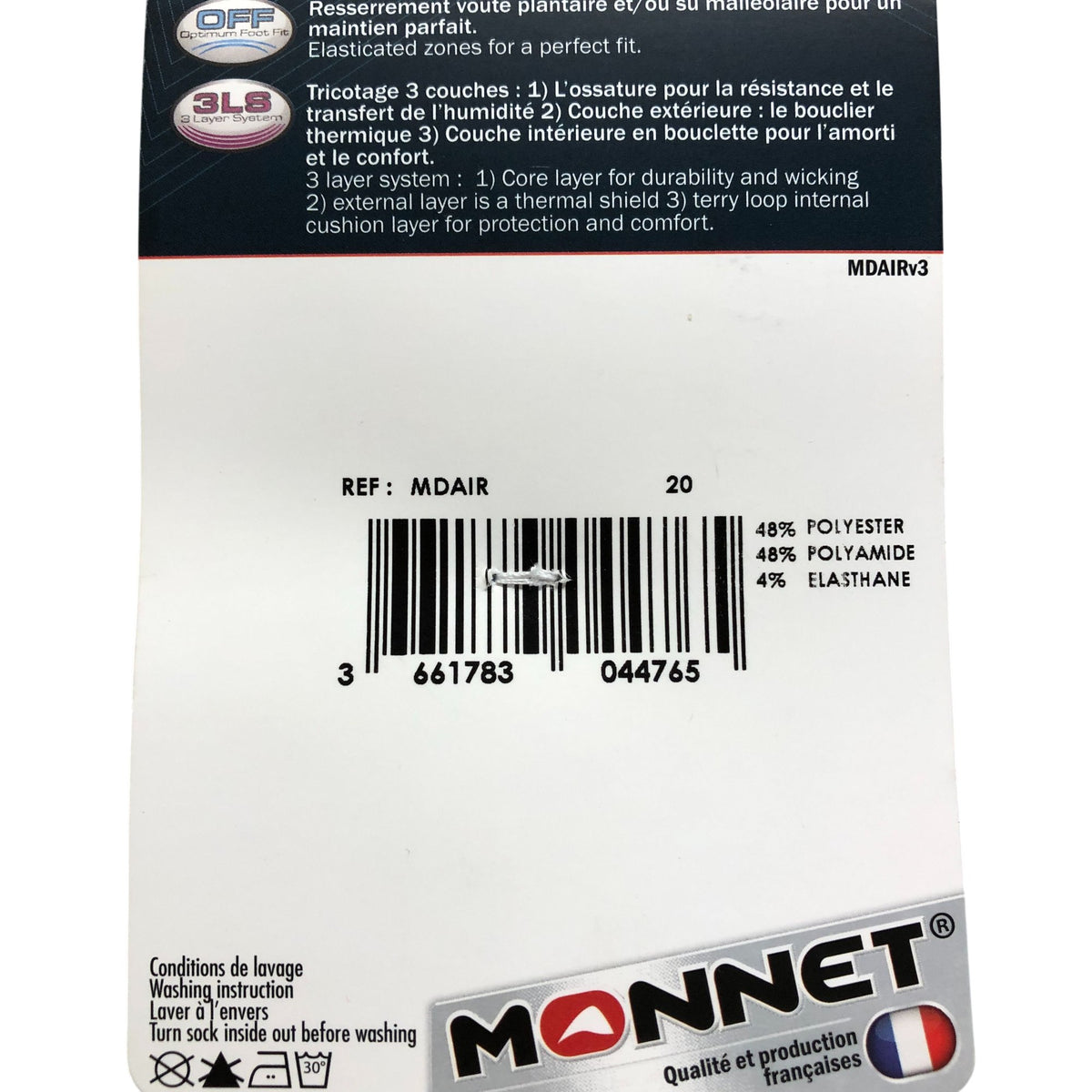 Monnet Mid Air Socks M 7-8 Men's Fast Drying Breathable Grey Pink Outdoor Gear
