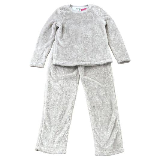 The White Company Kids Pyjamas Set 11-12 Years Warm Fleece Nightwear Grey Unisex