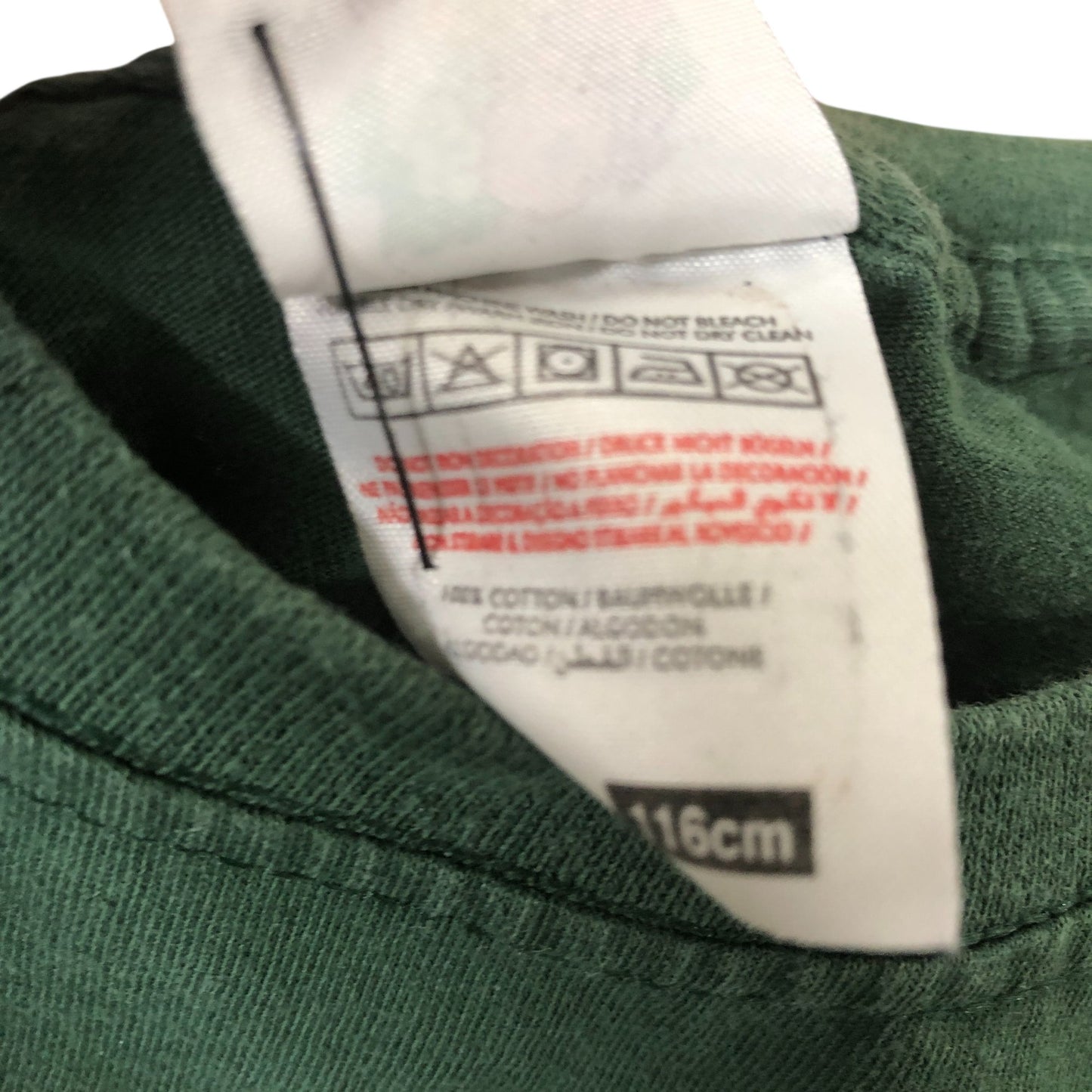 Fruit Of The Loom Green T-Shirt 5-6 Years Kids Casual Cotton Top