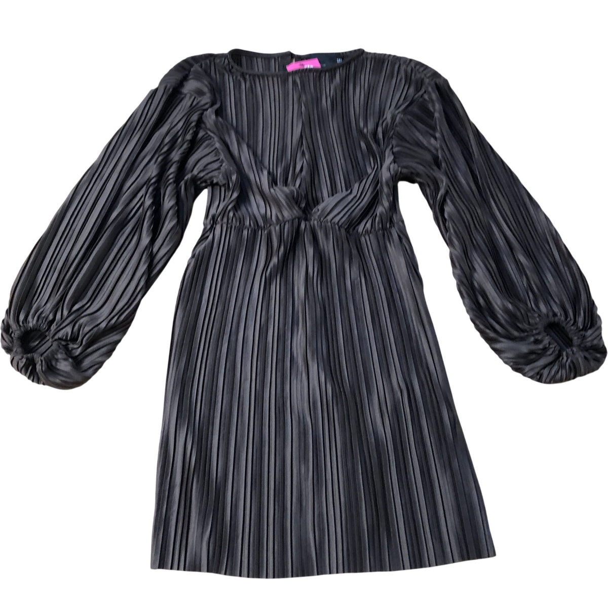 ASOS Design Pleated Dress UK 8 Women's Long Sleeve Brown Polyester