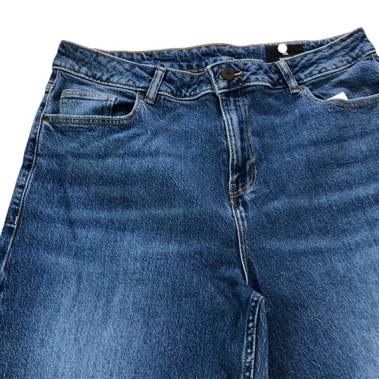Women's Straight Jeans Mid Denim Blue 16L
