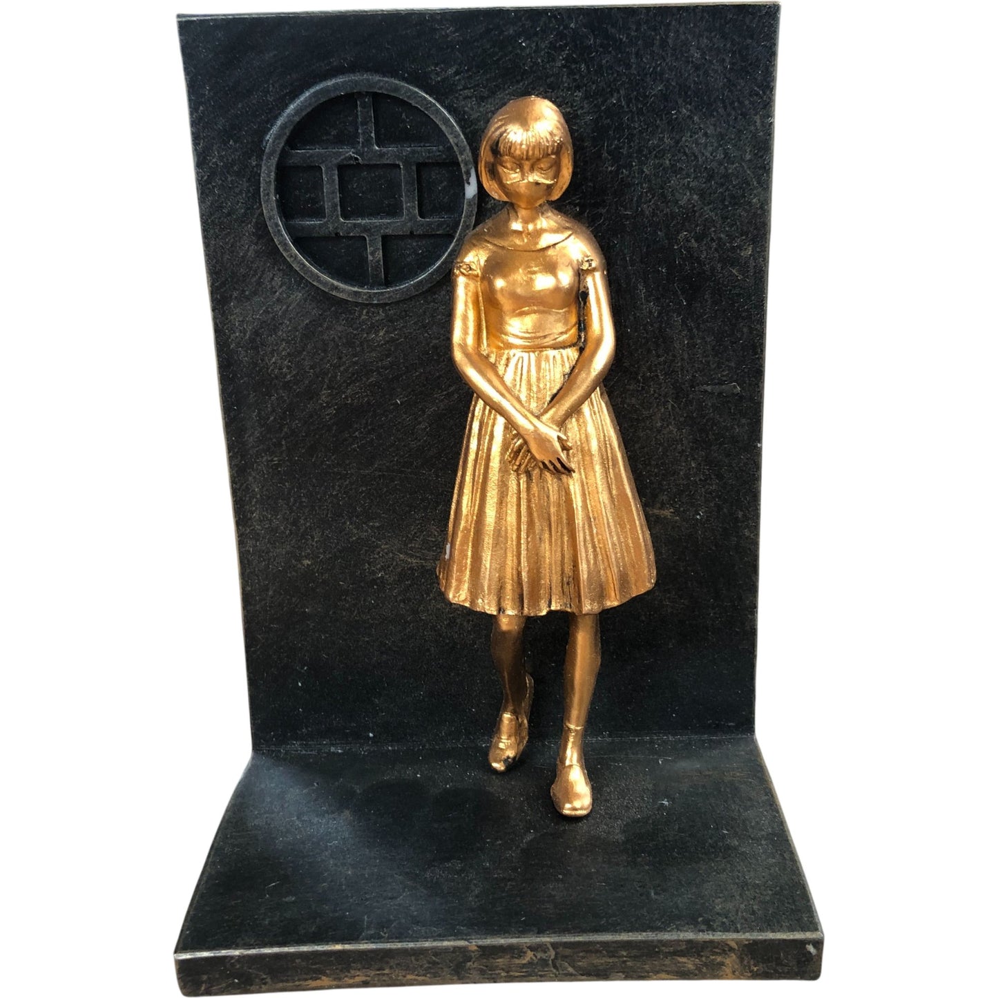 Elegant Gold Figure Bookends Couple Design Decorative Home Office Décor