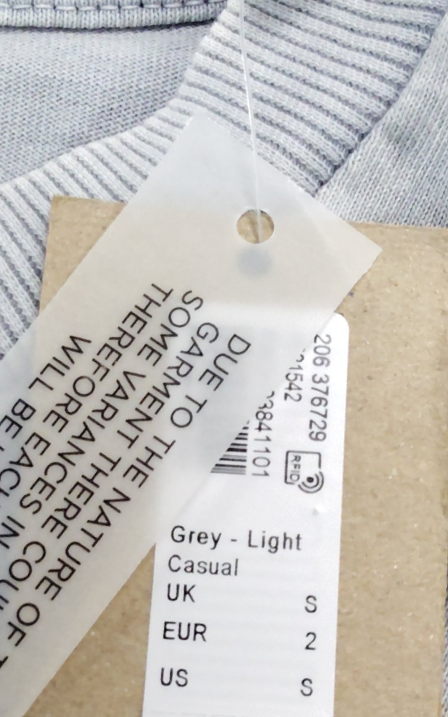 River Island Studios Oversized Fit T-Shirt Size S Men's Light Grey Casual Top