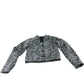 River Island Women's Cropped Jacket Black White Pattern Long Sleeve Size 14