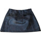 River Island Faux Leather Mini Skirt Size 12 Women's Brown Stylish Design
