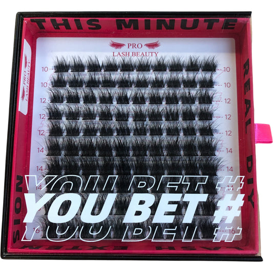 Pro Lash Beauty Cluster Lashes 100 Mix 10 to 16mm DIY Faux Eyelash Extensions