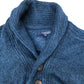 Weird Fish Men's Navy Sweater Size M Ribbed Knit Design With Buttons