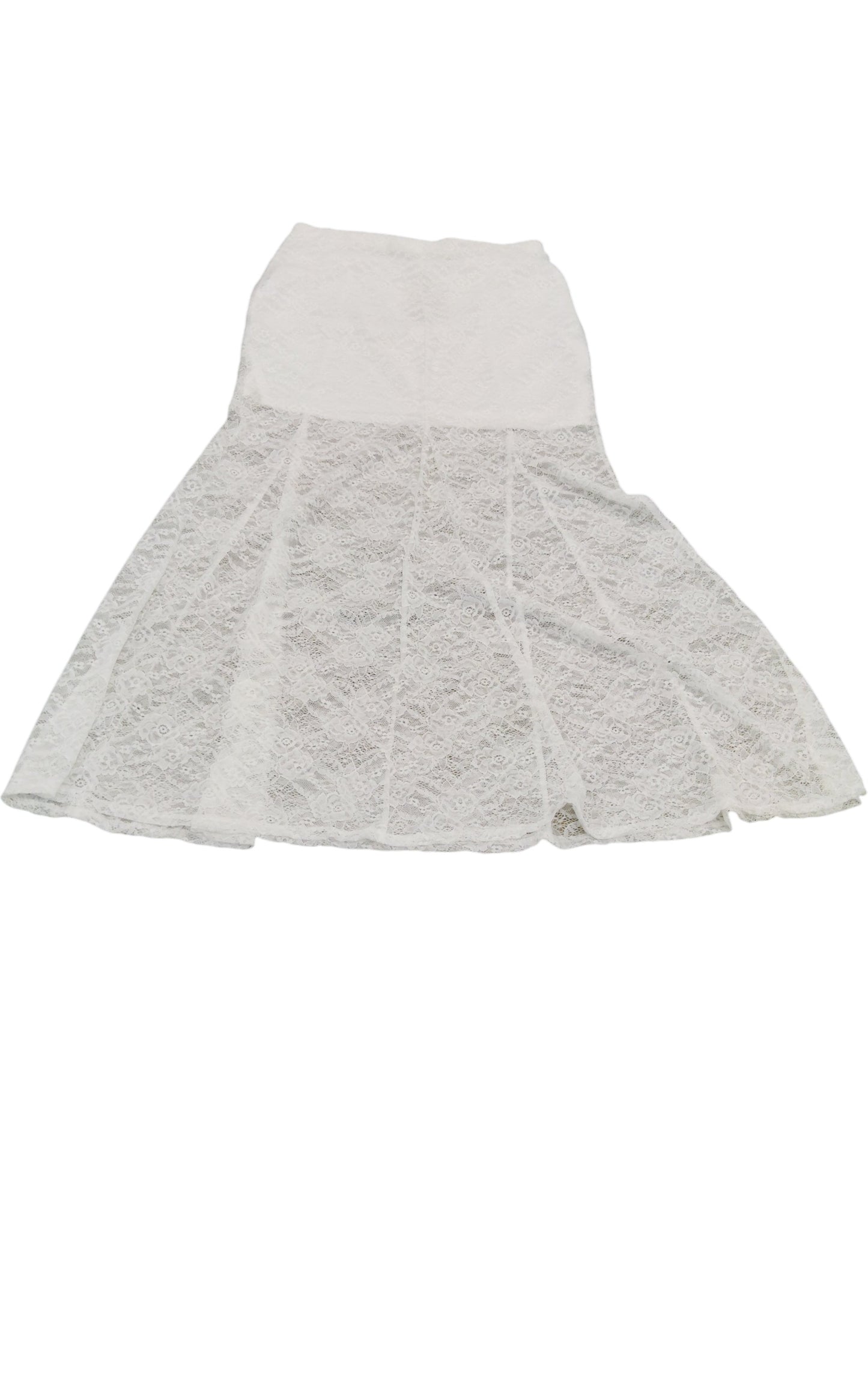 River Island Women's UK12 Lace Flared White Skirt Size 12 Elegant Design