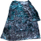 Velvet Tunic Dress UK6 Women's Teal Floral Pattern Long Sleeve