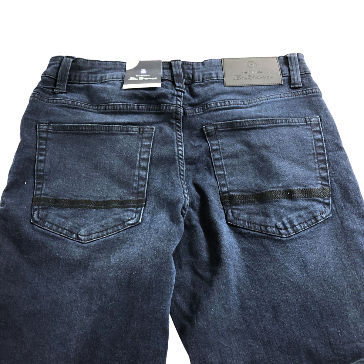 Ben Sherman Straight Fit Jeans 32S Men's Blue Black Denim