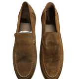 Suede Loafers UK11 Mens Casual Slip On Brown Leather Upper Shoes