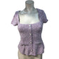 River Island Purple Light Cardigan XS Women's Short Sleeves Buttoned Top