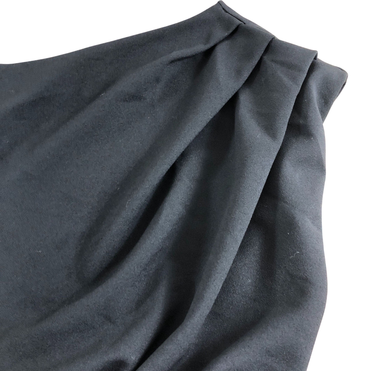 River Island UK10 Women's Black Draped Top