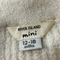 River Island Mini Girls Knitted Skirt 12-18 Months White With Sequin Detail